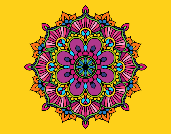 Dibujo Mandala destello floral pintado por sandrasobi