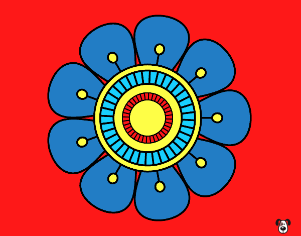 Dibujo Mandala en forma de flor pintado por carlosvill