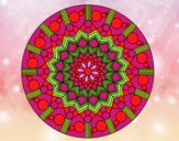 Dibujo Mandala flor con círculos pintado por estrellado
