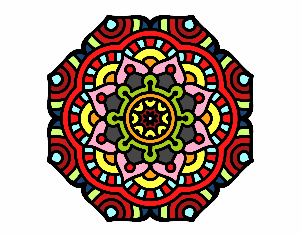 Dibujo Mandala flor conceptual pintado por aragomez19