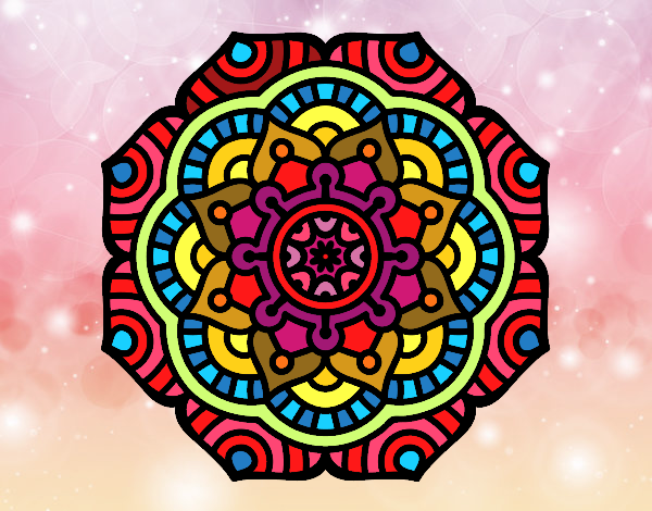 Dibujo Mandala flor conceptual pintado por Battis