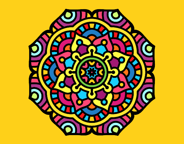 Dibujo Mandala flor conceptual pintado por sandrasobi