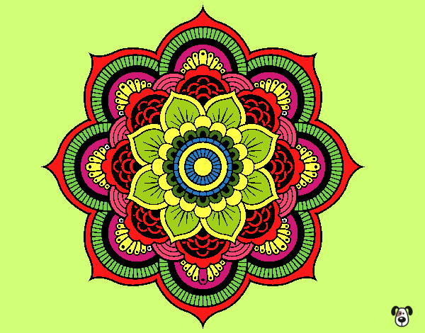 Dibujo Mandala flor oriental pintado por carlosvill