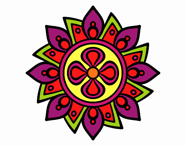 Mandala flor sencilla