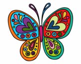 Dibujo Mandala mariposa pintado por nickvanega