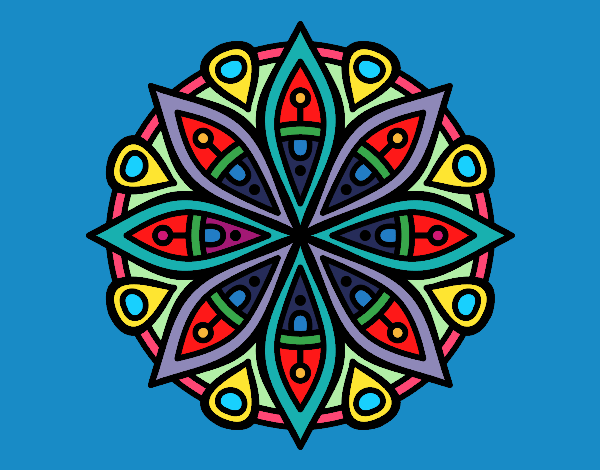 Dibujo Mandala para la concentración pintado por novastar