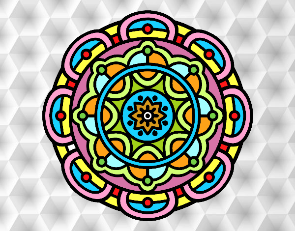 Dibujo Mandala para la relajación mental pintado por johana34