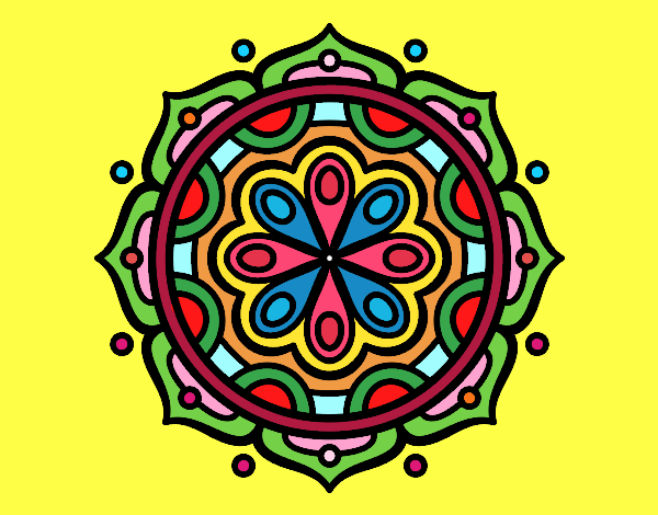 Dibujo Mandala para meditar pintado por novastar