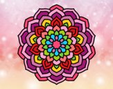 Dibujo Mandala pétalos de flor pintado por Battis