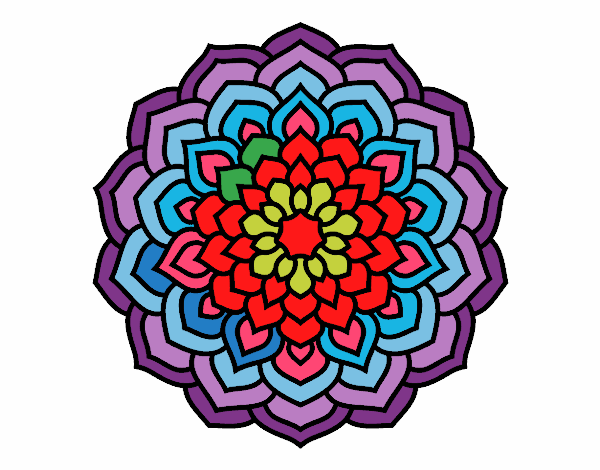 Dibujo Mandala pétalos de flor pintado por MicolMicu