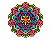 Dibujo Mandala pétalos de flor pintado por Chispin