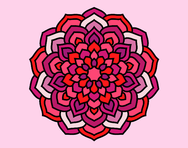 Dibujo Mandala pétalos de flor pintado por sandrasobi