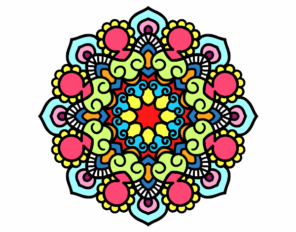 Dibujo Mandala reunión pintado por johana34