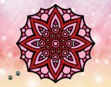 Dibujo Mandala simetría sencilla pintado por cecil13
