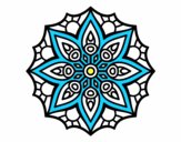 Dibujo Mandala simetría sencilla pintado por soyluna