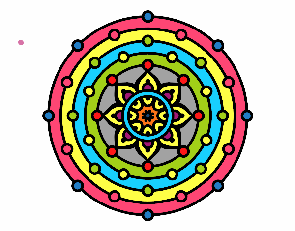 Dibujo Mandala sistema solar pintado por johana34