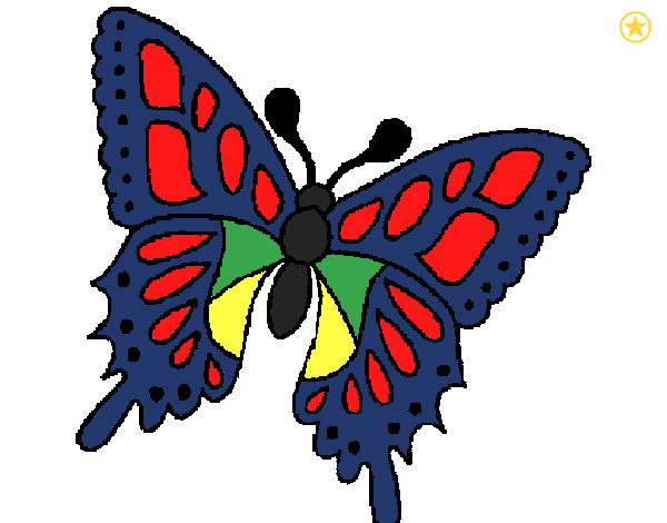 Dibujo Mariposa 2a pintado por aridane