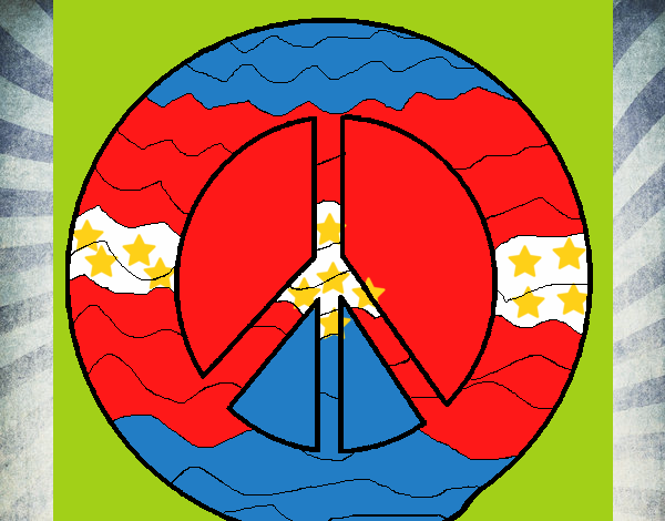 Dibujo Símbolo de la paz pintado por ZASCUACH