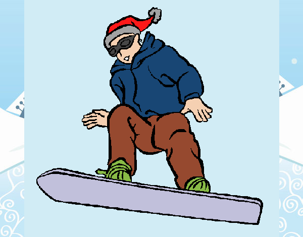 Dibujo Snowboard pintado por lolyyfeli