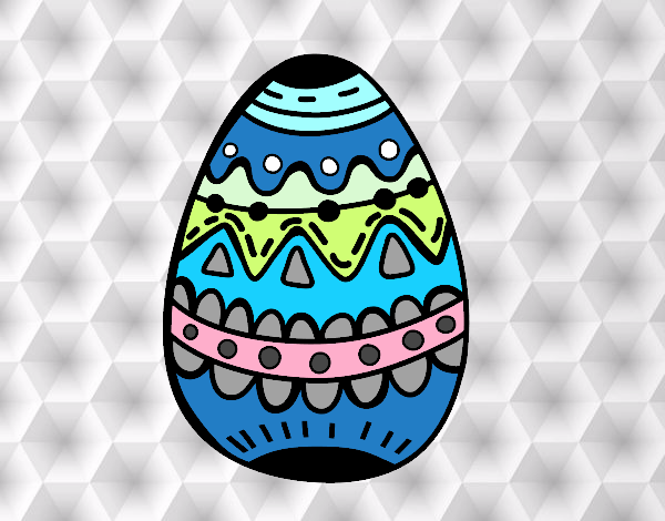 Un huevo de pascua decorado