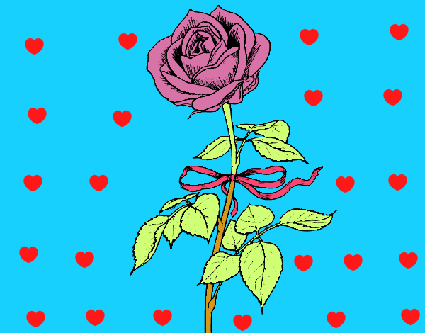Dibujo Una rosa pintado por danna23