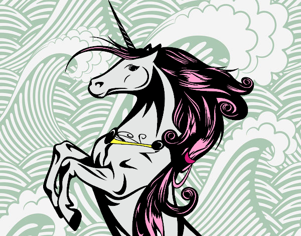Dibujo Unicornio mágico pintado por lolyyfeli