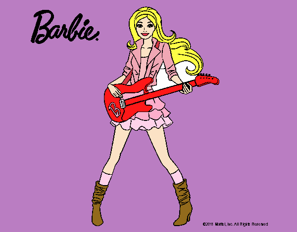 Dibujo Barbie guitarrista pintado por davidgf