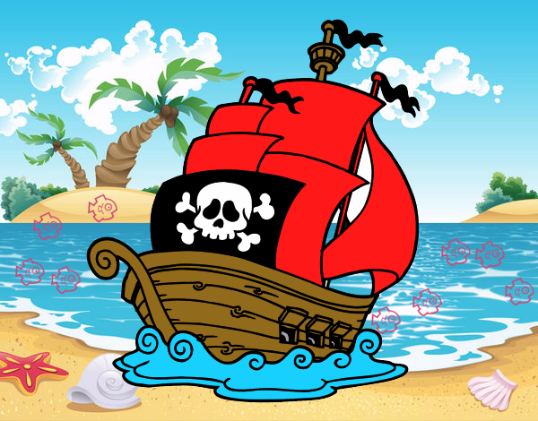 Dibujo Barco de piratas pintado por teuQihcoX