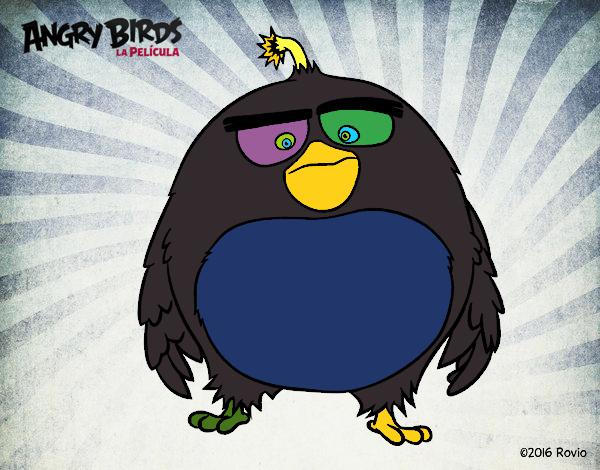 Dibujo Bomb de Angry Birds pintado por motos