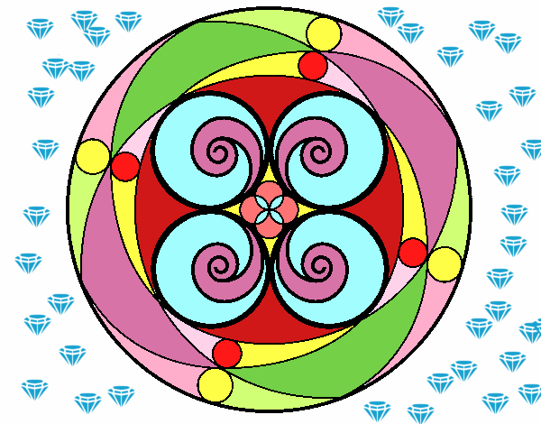 Dibujo Mandala 5 pintado por johana34