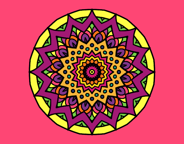 Dibujo Mandala creciente pintado por sandrasobi