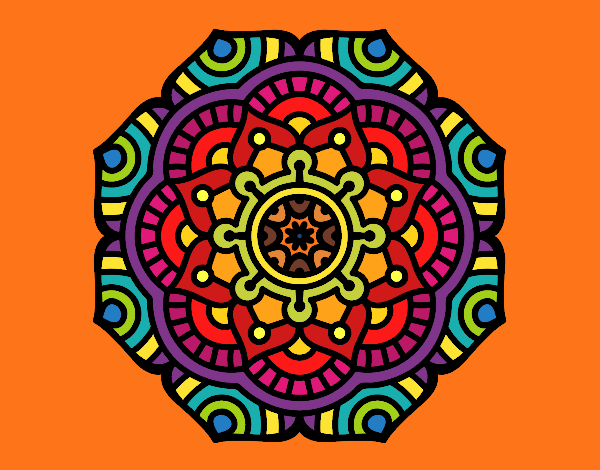 Dibujo Mandala flor conceptual pintado por sandrasobi