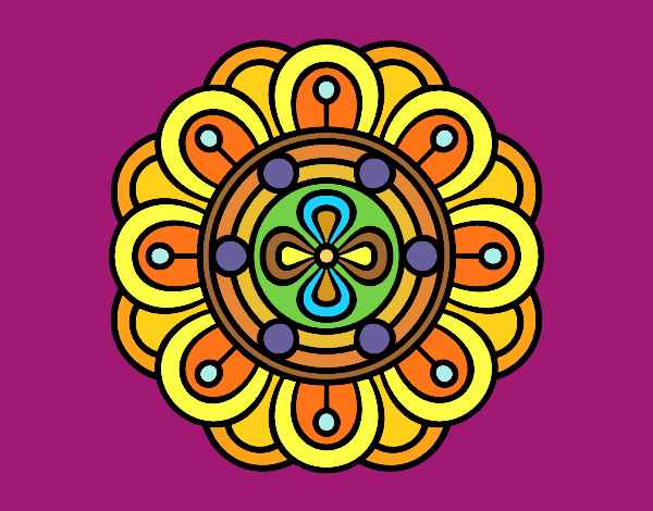 Dibujo Mandala flor creativa pintado por sandrasobi