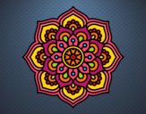 Dibujo Mandala flor de la concentración pintado por lolyyfeli
