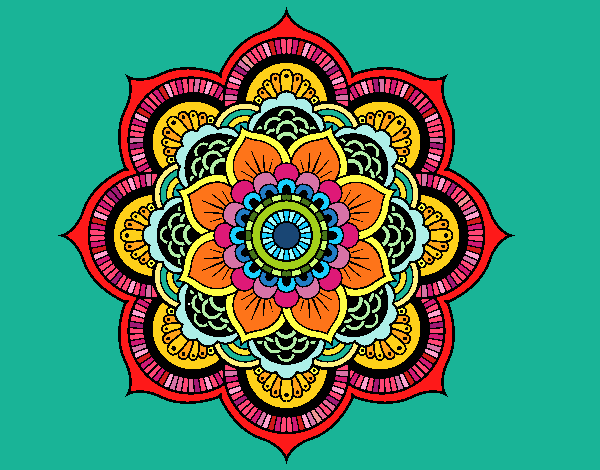 Dibujo Mandala flor oriental pintado por sandrasobi