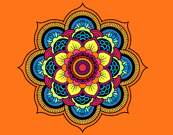 Dibujo Mandala flor oriental pintado por sandrasobi