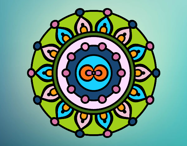 Dibujo Mandala meditación pintado por Andreeeeee