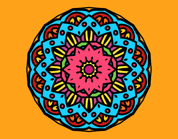 Dibujo Mandala modernista pintado por sandrasobi