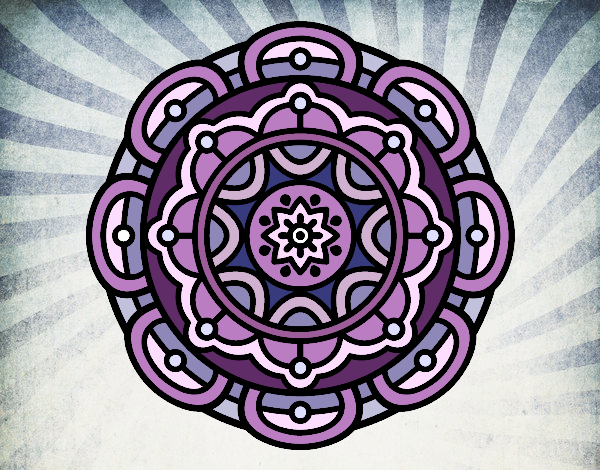 Dibujo Mandala para la relajación mental pintado por maisabe