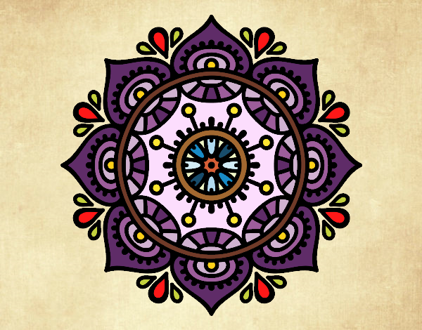 Dibujo Mandala para relajarse pintado por Angelica13