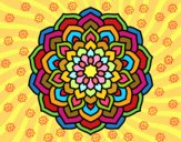 Dibujo Mandala pétalos de flor pintado por seresas