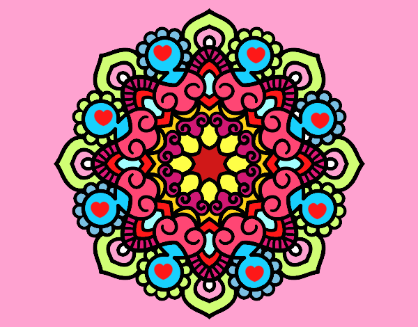 Dibujo Mandala reunión pintado por karlitamer