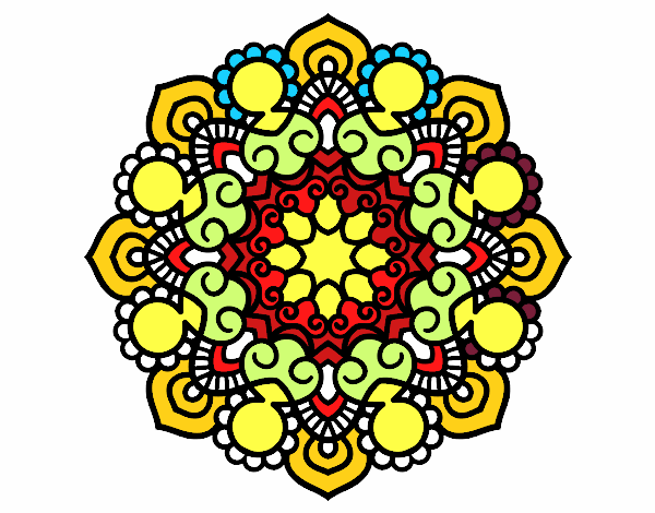 Dibujo Mandala reunión pintado por guadamili