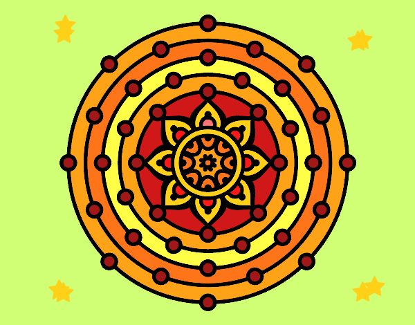 Dibujo Mandala sistema solar pintado por yoanna3012