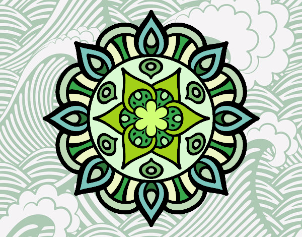 Dibujo Mandala vida vegetal pintado por maisabe