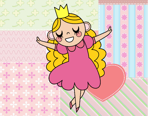 Dibujo Princesa felicidad pintado por lolyyfeli