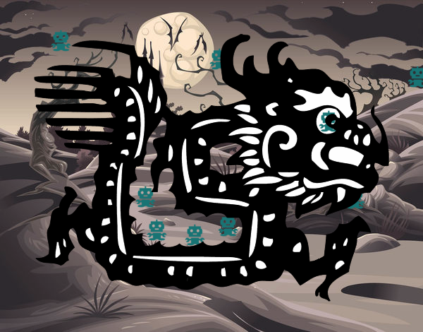 Dibujo Signo del dragón pintado por empoleon09