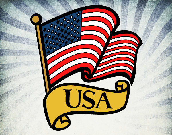 Dibujo Bandera de los Estados Unidos pintado por lolyyfeli