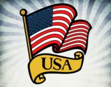 Dibujo Bandera de los Estados Unidos pintado por lolyyfeli