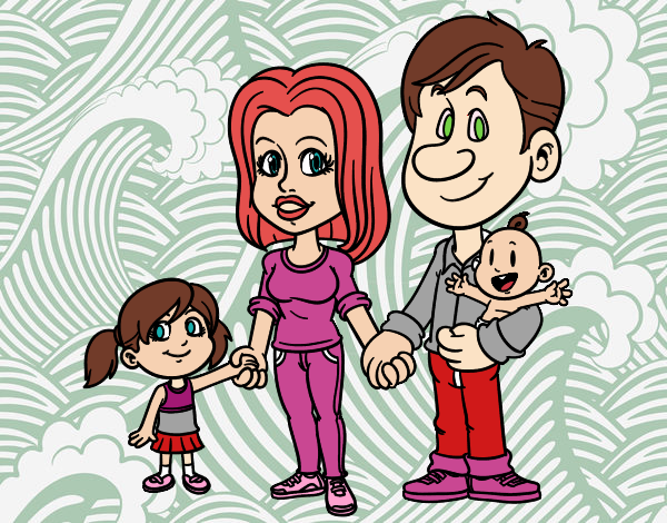 Dibujo Familia feliz pintado por fraimar